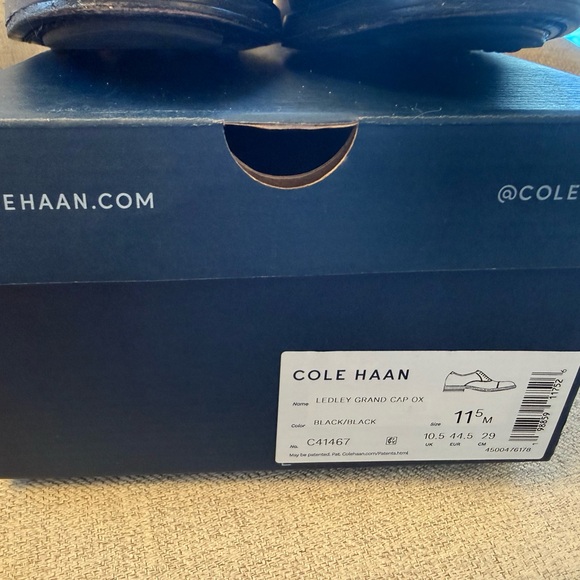 Cole Haan Men\'s Ledley Grand Cap Black Shoes sz 11.5 M